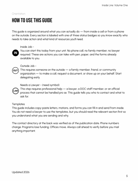 Preview of an interior page: How to Use This Guide